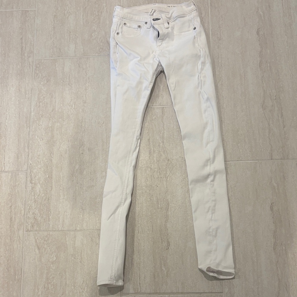 Rag & Bone High Rise White Skinny Jeans size 27